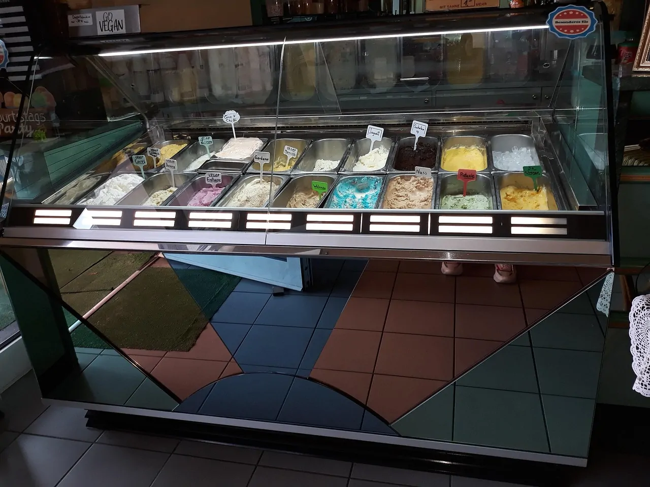 Commercial ice cream machine on the shop floor