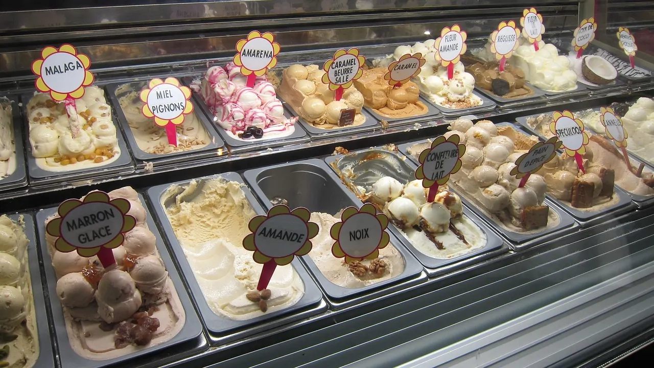 Commercial ice cream machine on the shop floor