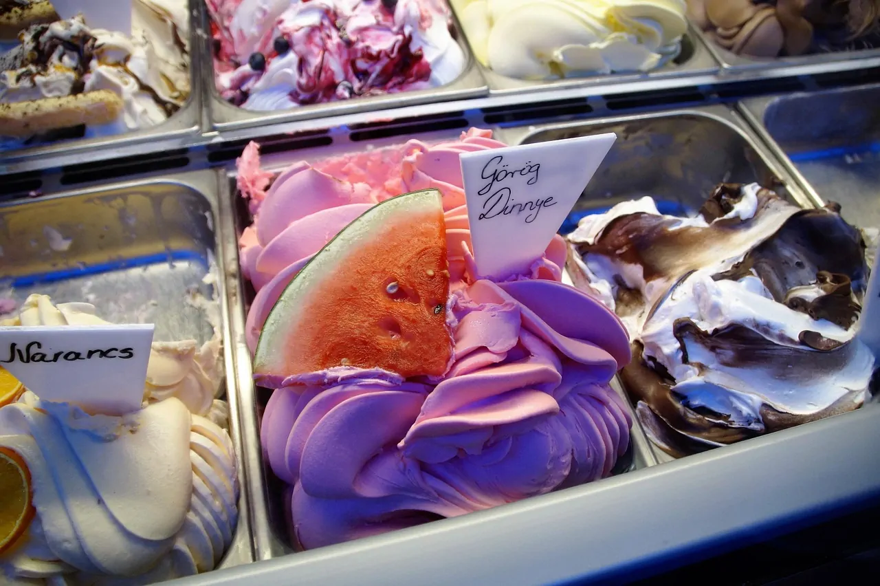 Commercial ice cream machine on the shop floor
