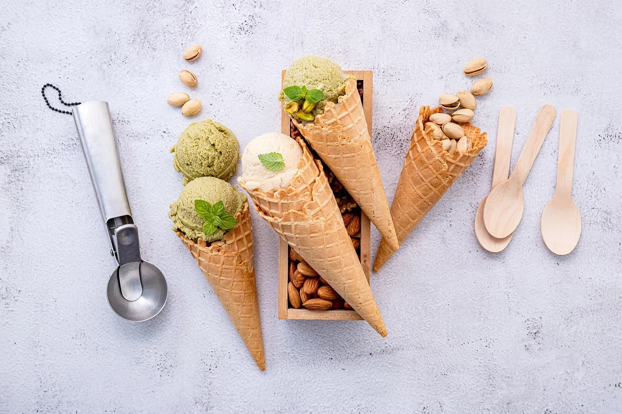 Commercial ice cream machine on the shop floor