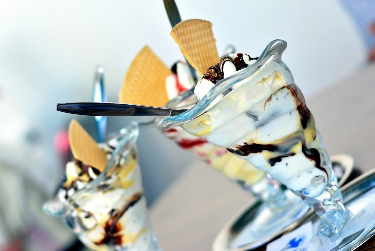 Commercial ice cream machine on the shop floor