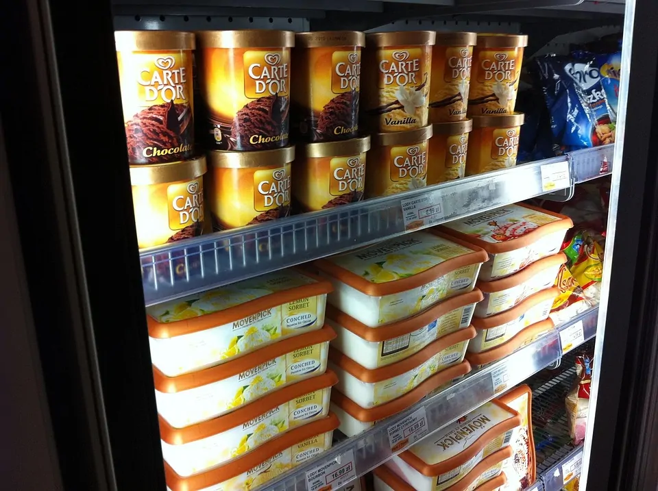 Commercial ice cream machine on the shop floor
