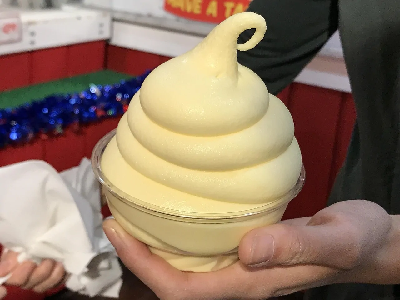 Scoops of ice cream served at the table